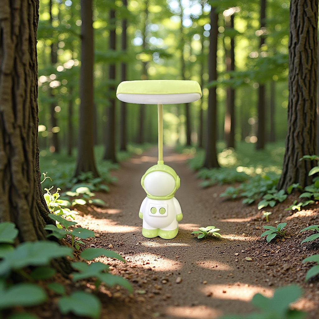 Yellow astronaut shaped desk lamp, creative children's bedroom bedside lamp Specification image