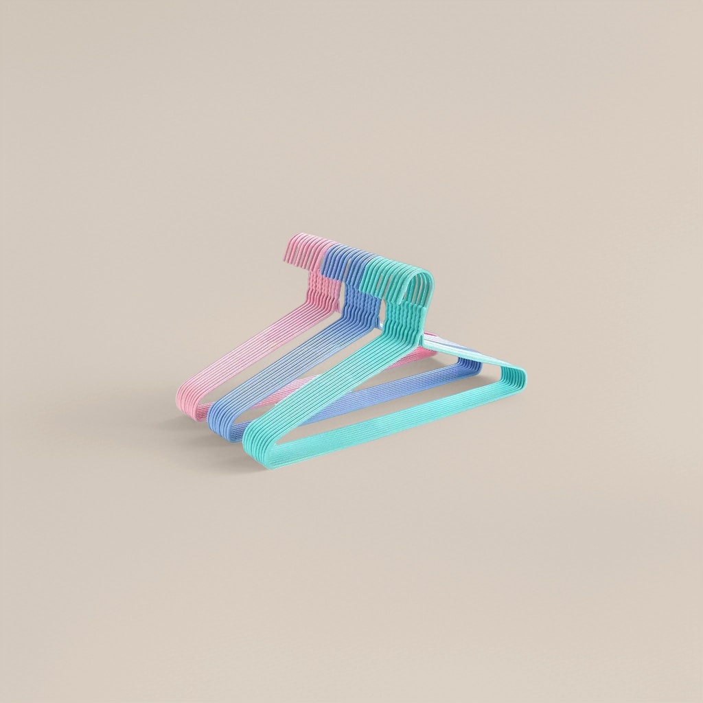 Colorful striped coat hanger, home anti-slip thickened multi-functional hanger, simple Nordic style