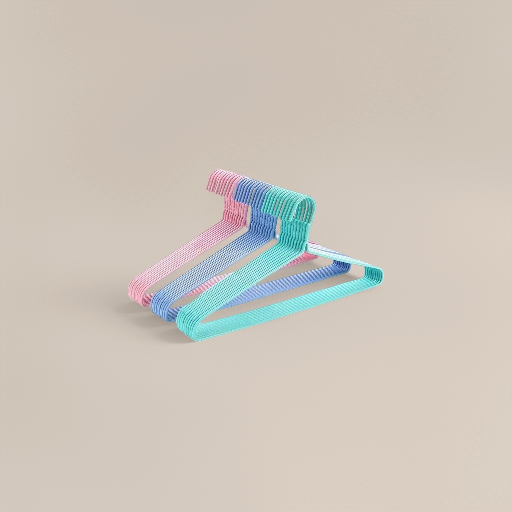 Colorful striped coat hanger, home anti-slip thickened multi-functional hanger, simple Nordic style Specification image