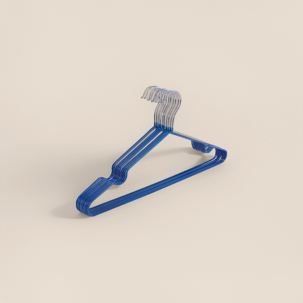 Blue plastic anti-slip hanger, thickened load-bearing household storage hanger