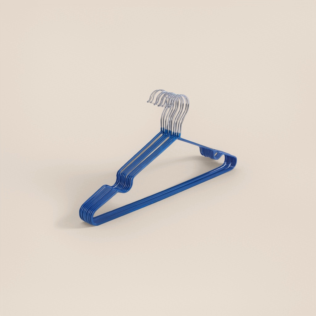 Blue plastic anti-slip hanger, thickened load-bearing household storage hanger details Picture