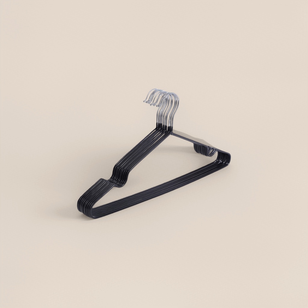 Black thickened anti-slip hanger, a household multi-functional load-bearing hanger Specification image