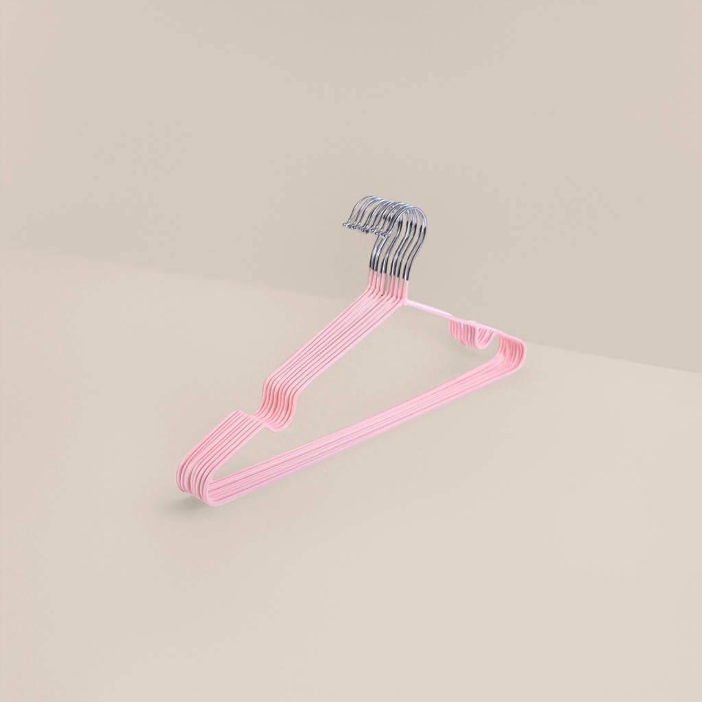 Nordic-style pink clothes hanger for home use without holes, simple and modern bedroom storage Specification image