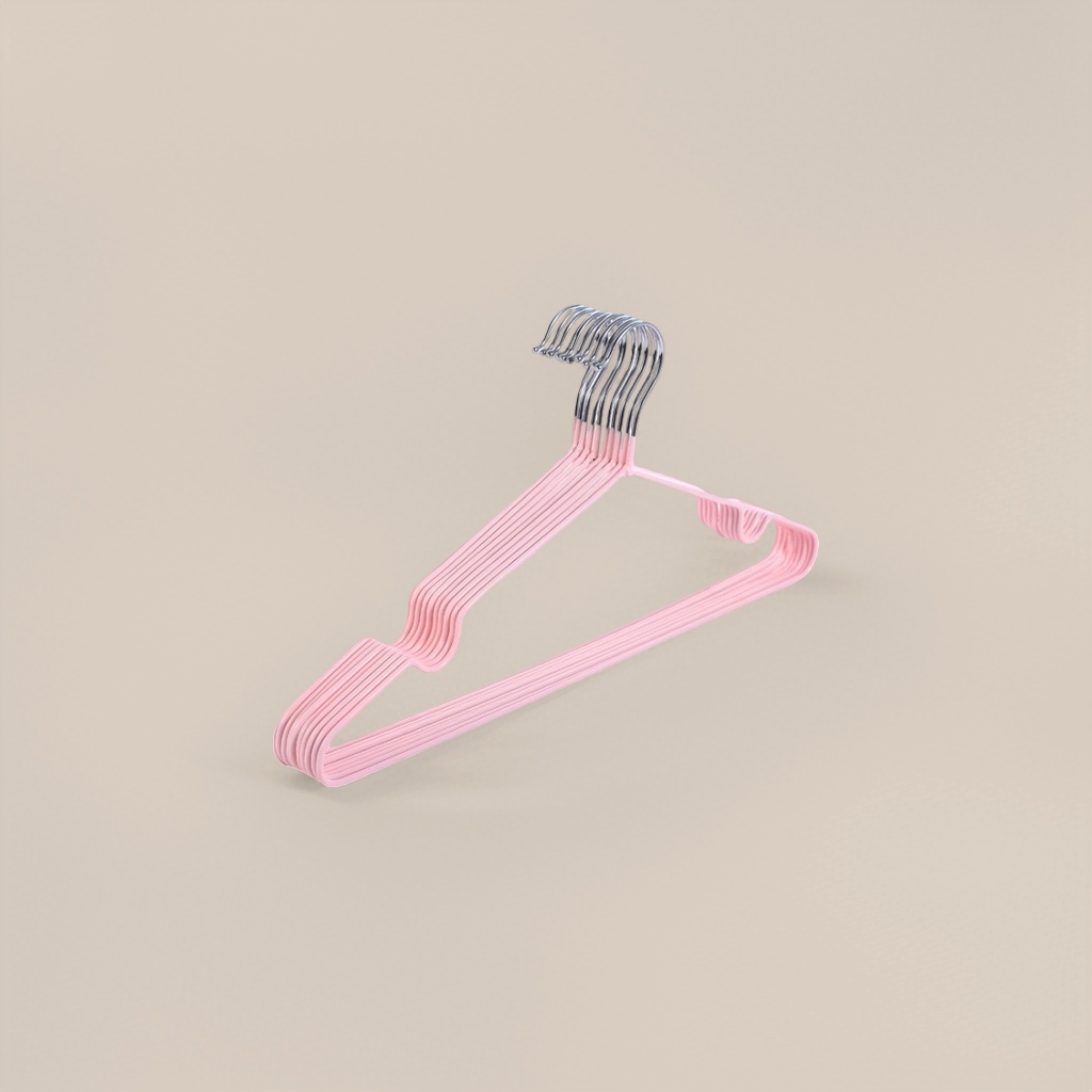 Nordic-style pink clothes hanger for home use without holes, simple and modern bedroom storage Application Scenario