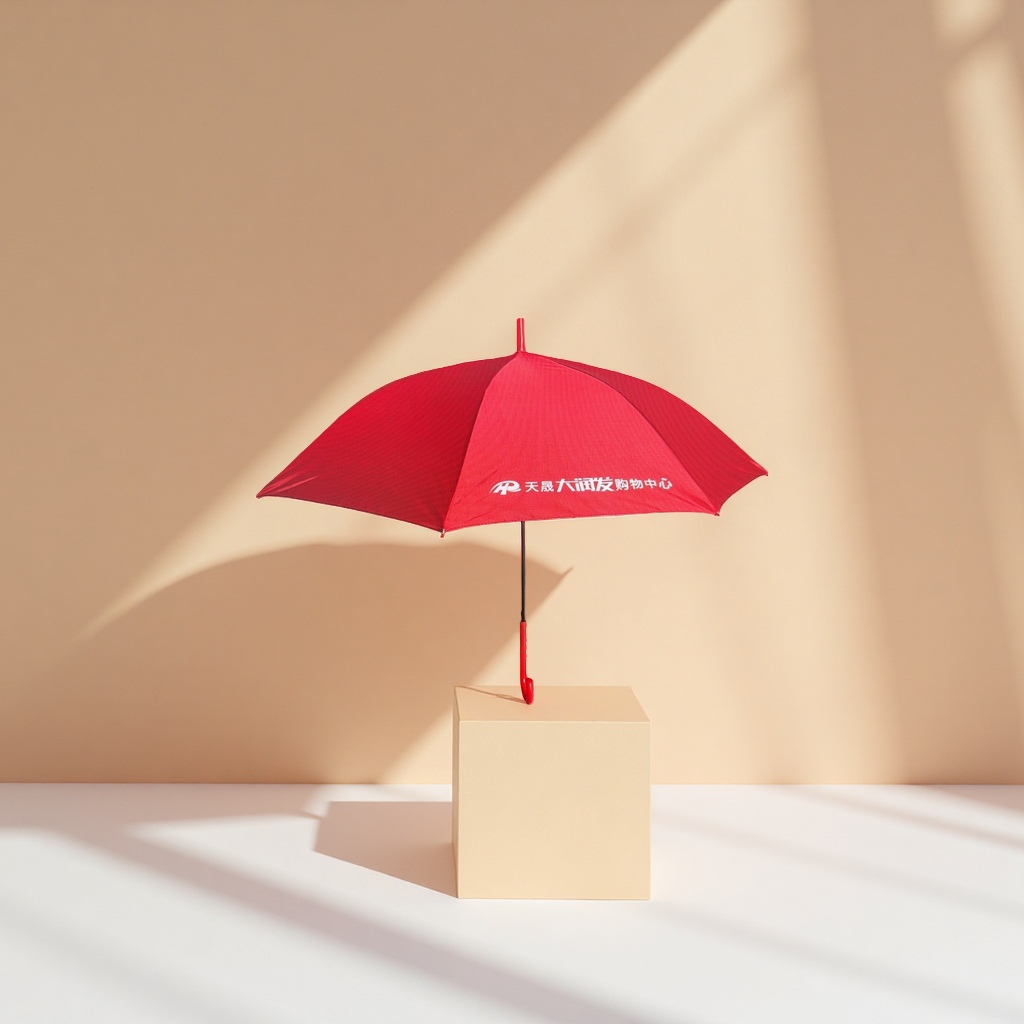 红色雨伞细节图