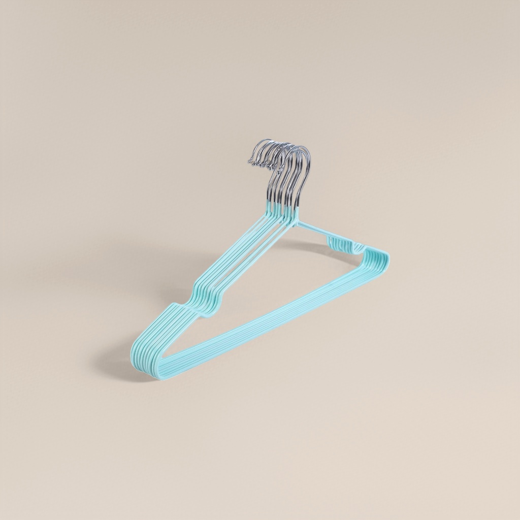 The Nordic-style green coat hanger is a simple, modern and highly load-bearing household hanger without the need for drilling details Picture