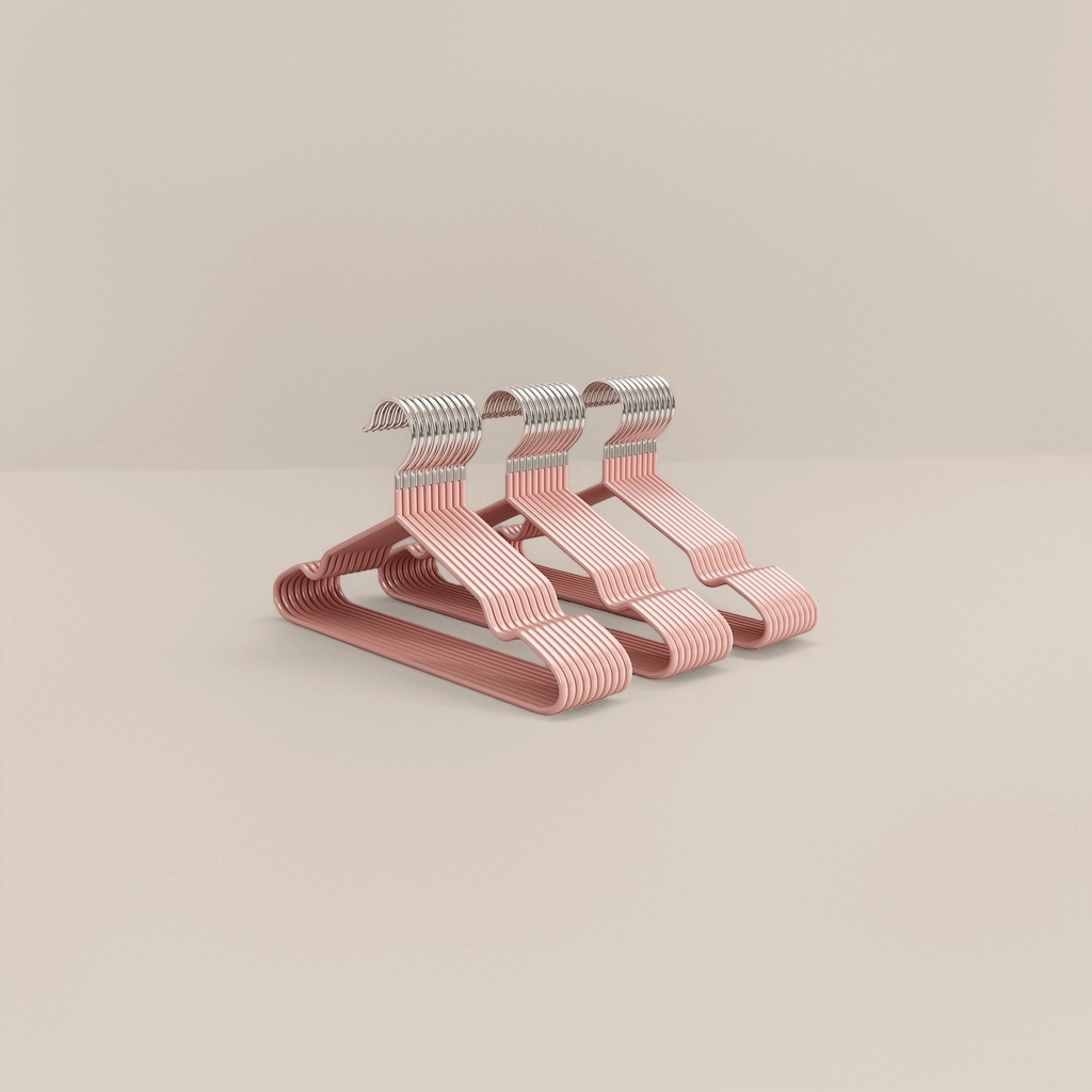 Pink anti-slip hanger, thickened load-bearing household storage hanger