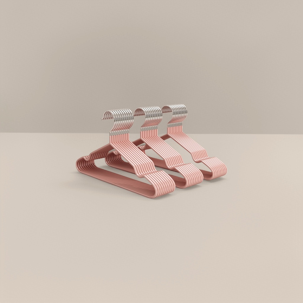 Pink anti-slip hanger, thickened load-bearing household storage hanger Specification image