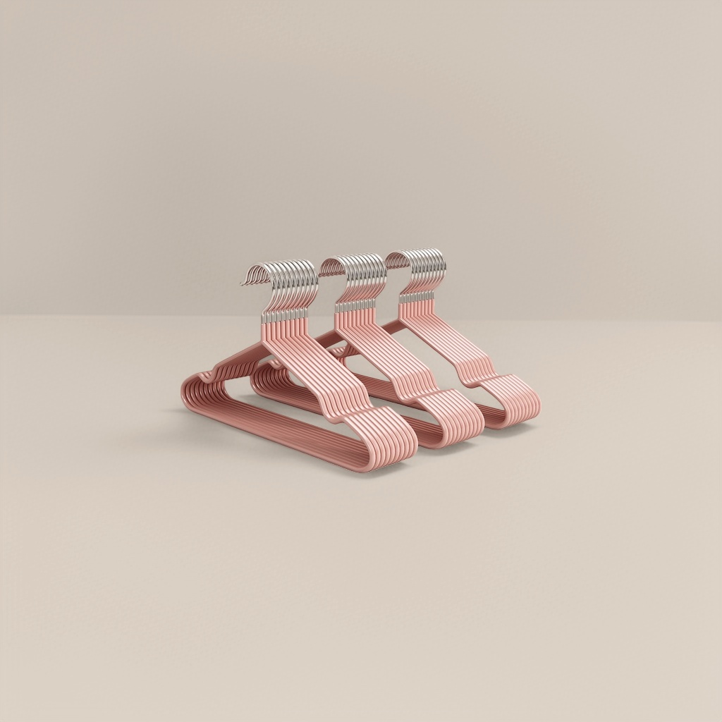 Pink anti-slip hanger, thickened load-bearing household storage hanger details Picture