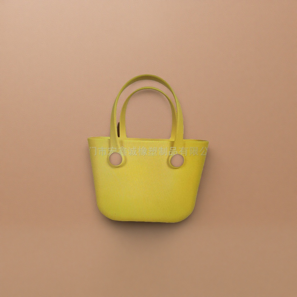 Yellow EVA handbag, lightweight, waterproof and large-capacity commuter shopping bag Specification image