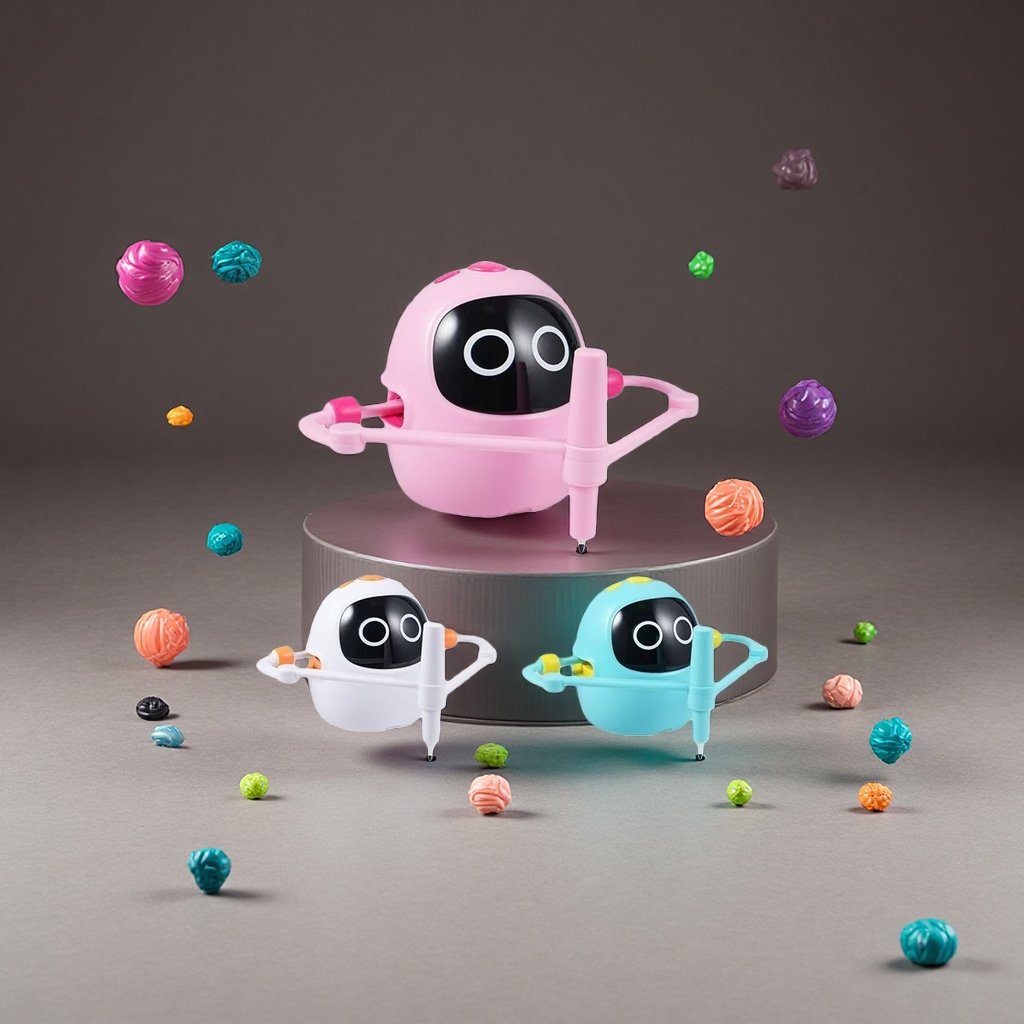 Pink robot children's educational toys, creative decorative items, home decoration Specification image