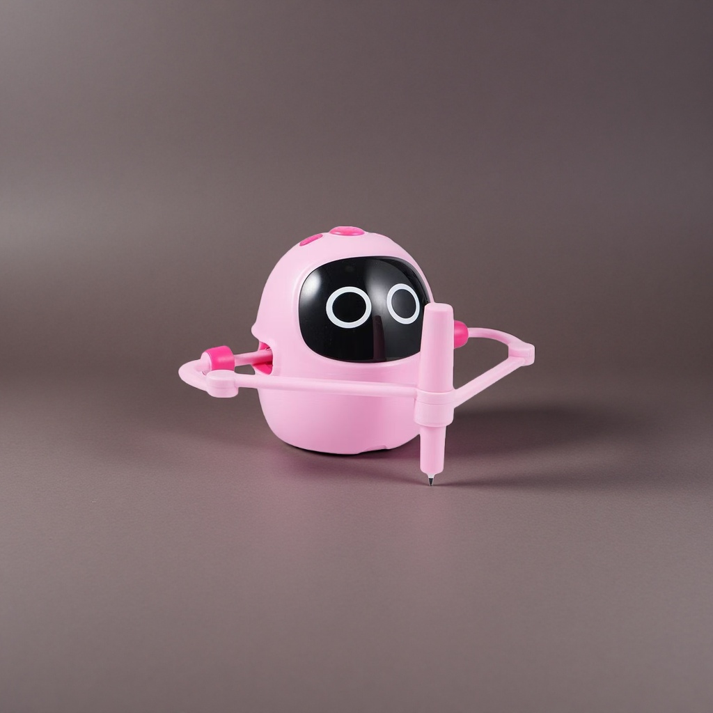 Pink robot children's educational toys, creative decorative items, home decoration details Picture