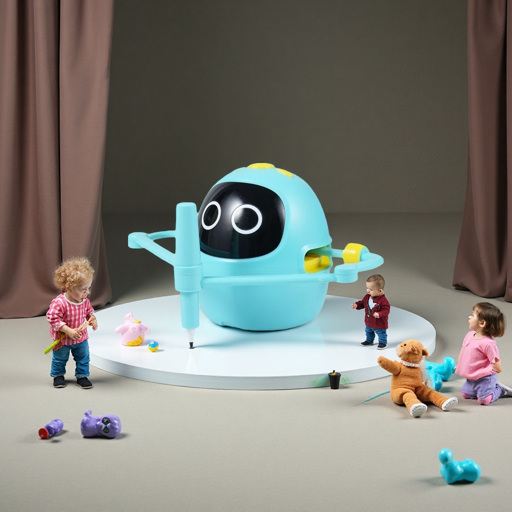 Pink robot children's educational toys, creative decorative items, home decoration Application Scenario