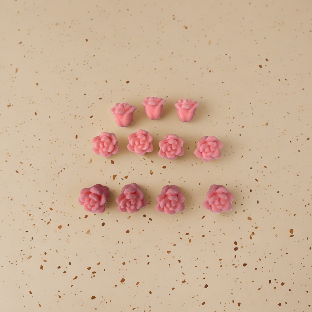 粉色绒毛花朵装饰布艺家居用品