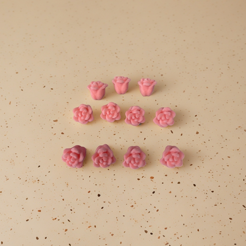 Pink plush flower-decorated fabric home furnishings Application Scenario