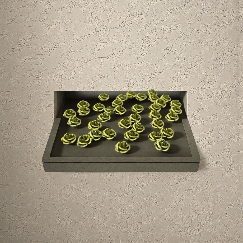 Green rose floral decorations, handcrafted three-dimensional simulation floral art home ornaments details Picture