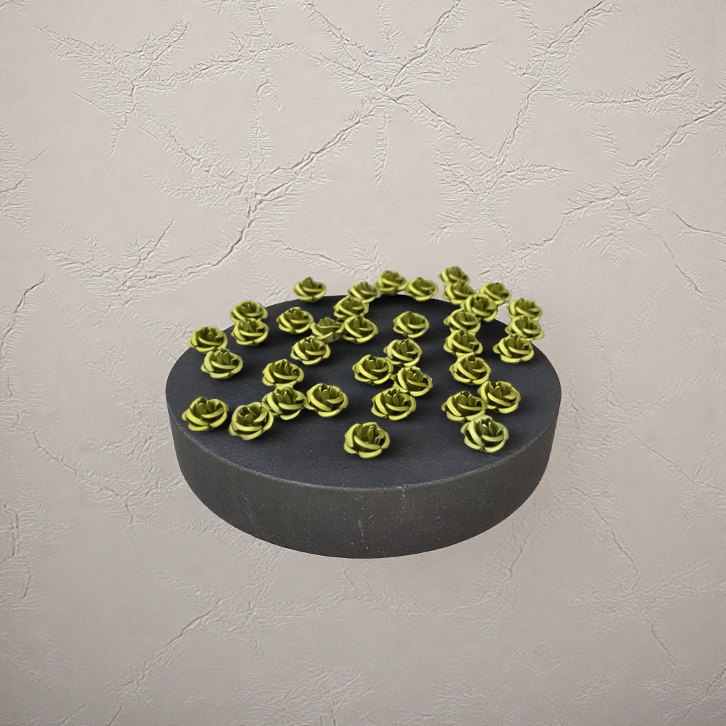 Green rose floral decorations, handcrafted three-dimensional simulation floral art home ornaments Specification image