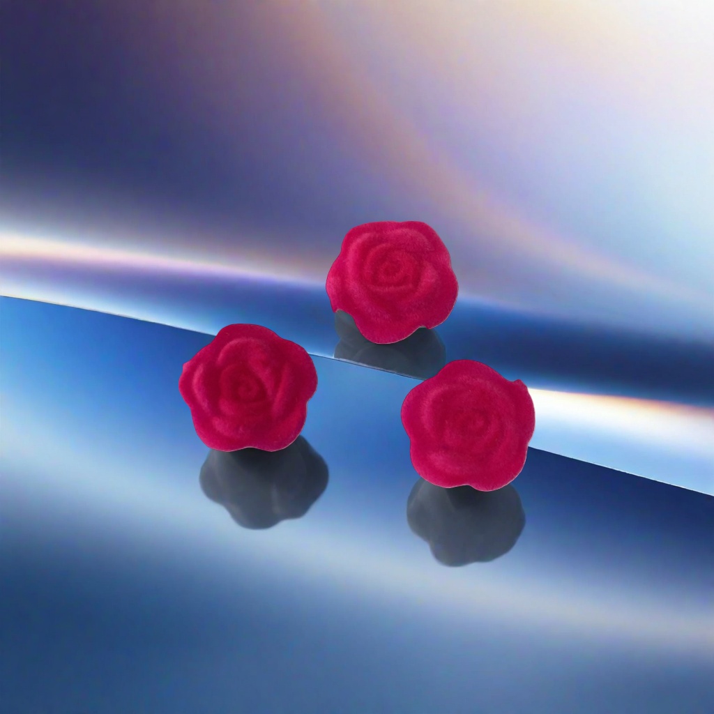 Pink velvet rose artificial flower decorative ornaments and home gifts details Picture