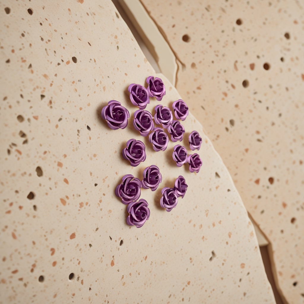Purple metal rose decorative items, home accessories and creative gifts details Picture