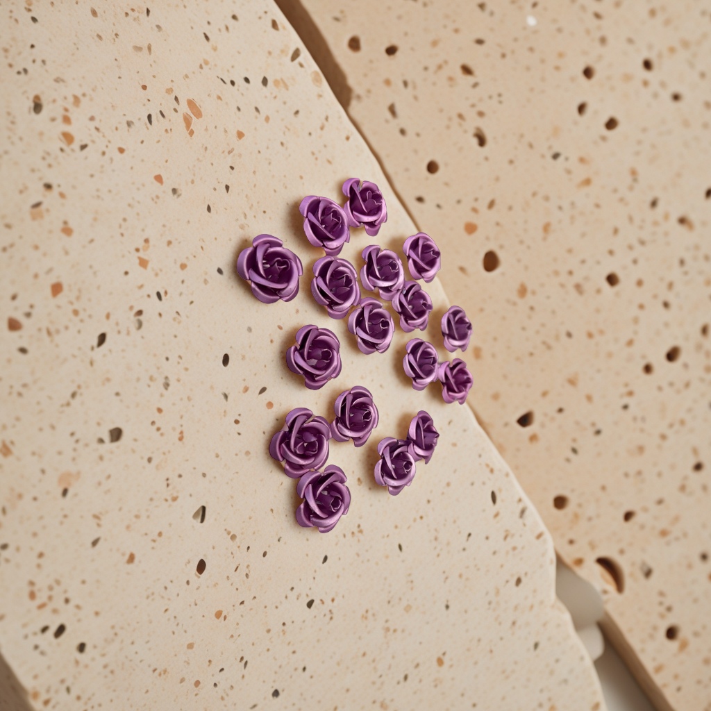 Purple metal rose decorative items, home accessories and creative gifts Specification image