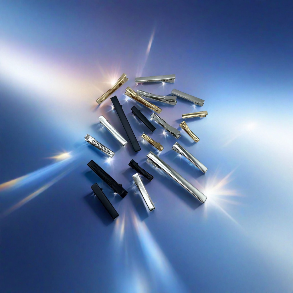 Multiple color hairpins in gold, silver, black and white with textured backgrounds Application Scenario