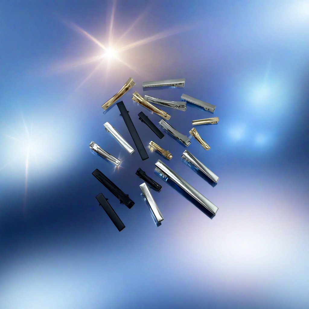 Multiple color hairpins in gold, silver, black and white with textured backgrounds