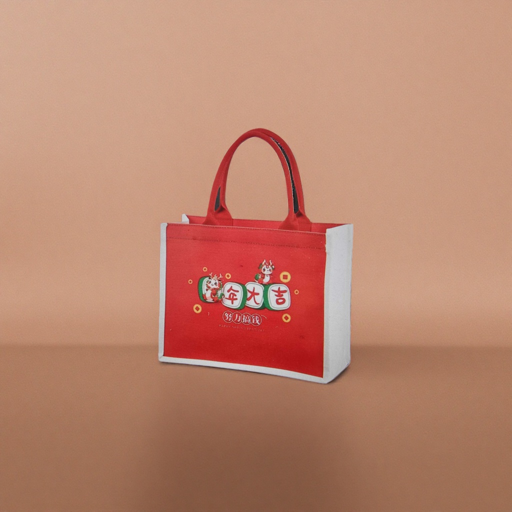 Bolsa de transporte roja papel kraft engrosado acompañante de reunión de negocios bolsa de regalo de mano para llevar Specification image