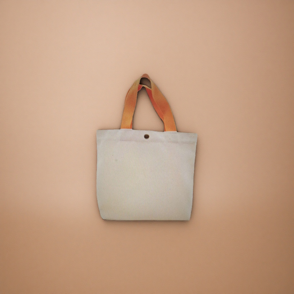 Bolsa de transporte blanca con asa naranja bolsa de compras ecológica simple reutilizable Application Scenario