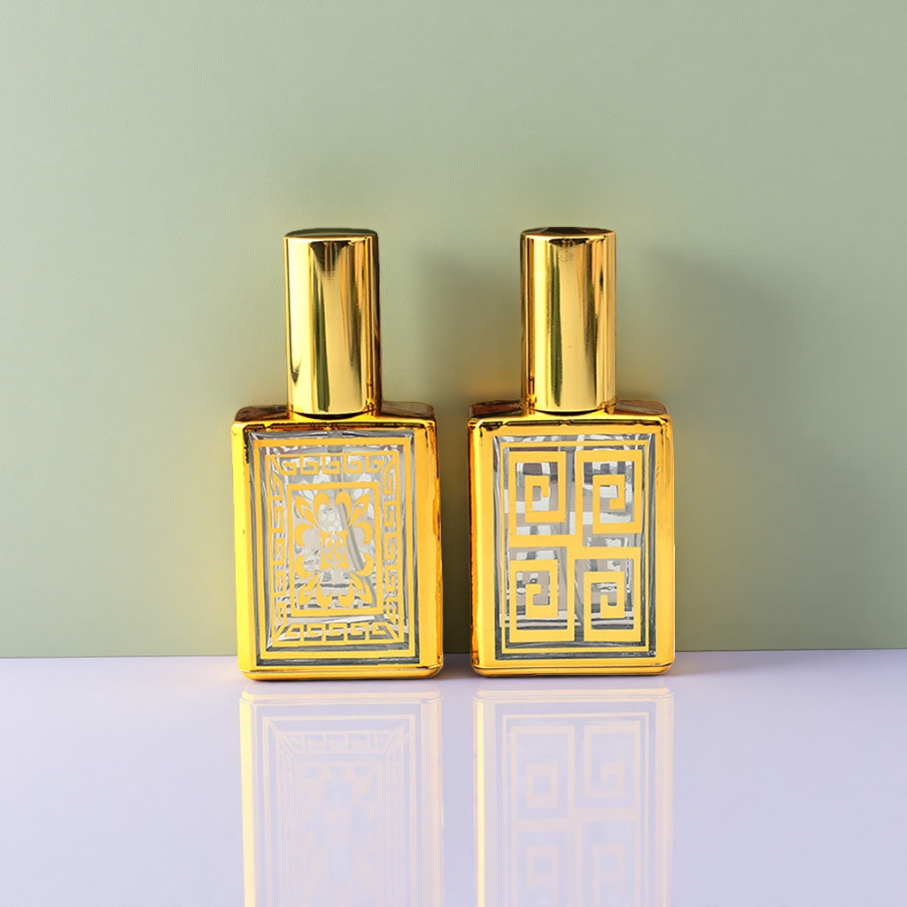 金色香水瓶 精致玻璃喷雾瓶 100ml 家居香薰分装瓶