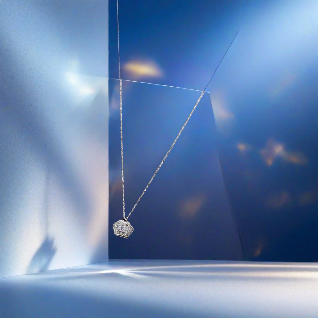 The silver chain necklace and crown-shaped pendant are exquisite, light luxury, fashionable and versatile Application Scenario