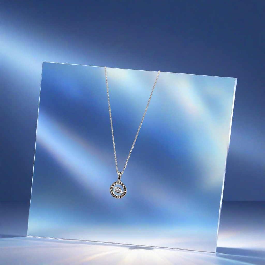 The silver round pendant necklace is a fashionable, simple and versatile women's accessory Specification image