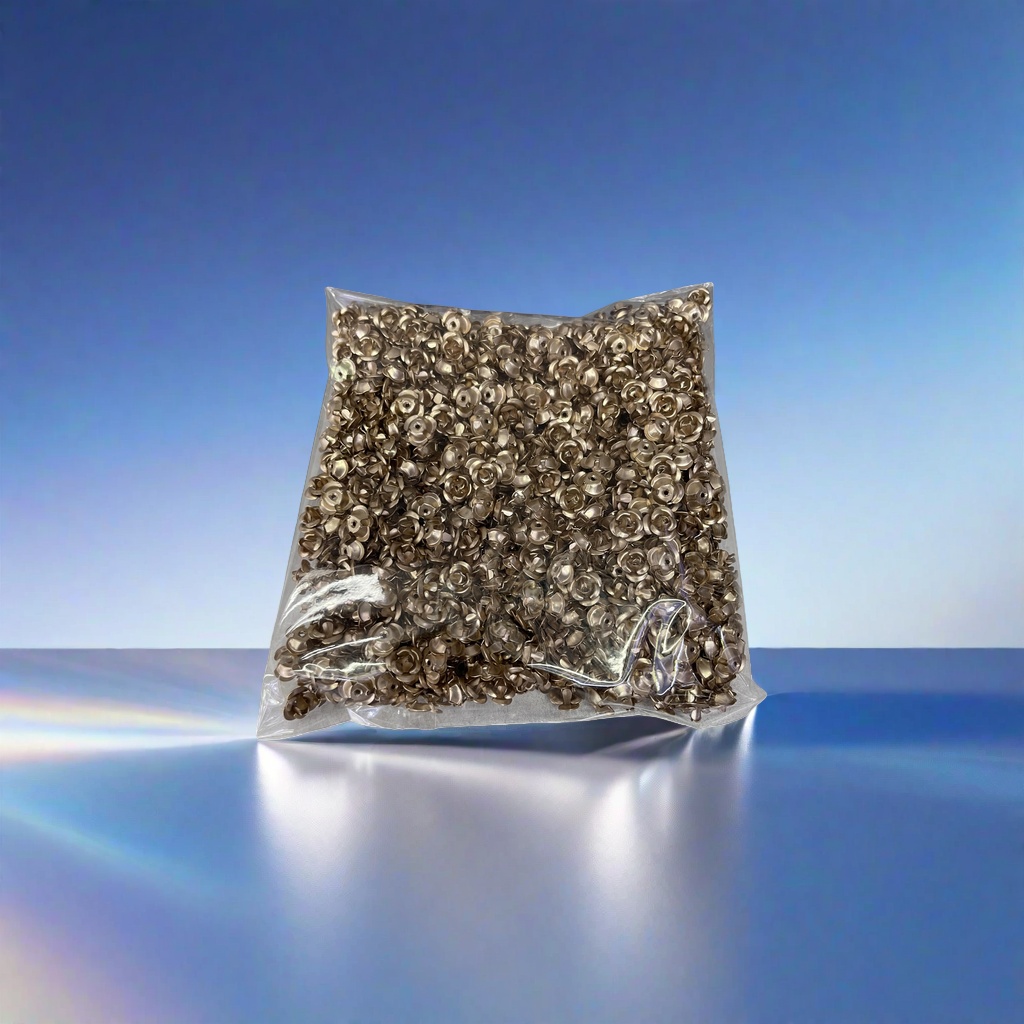 Remaches metálicos en forma de flor de rosa de oro en bolsa de plástico transparente Application Scenario