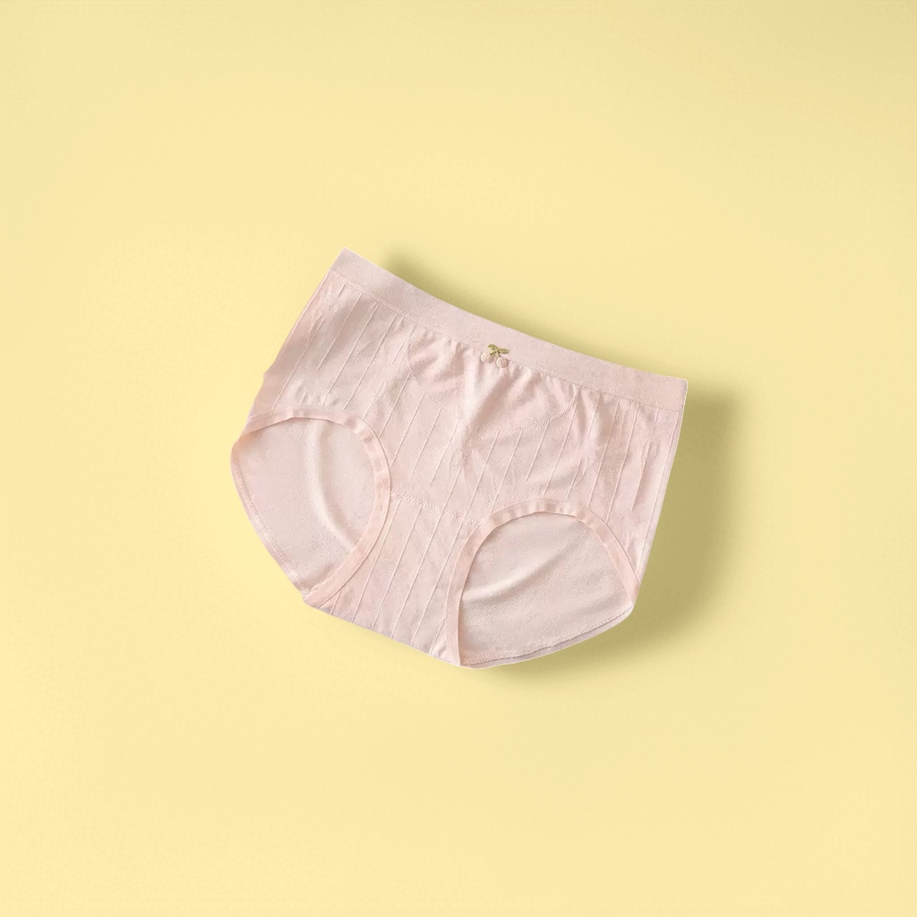 女士高腰纯棉粉色内裤三角裤舒适透气