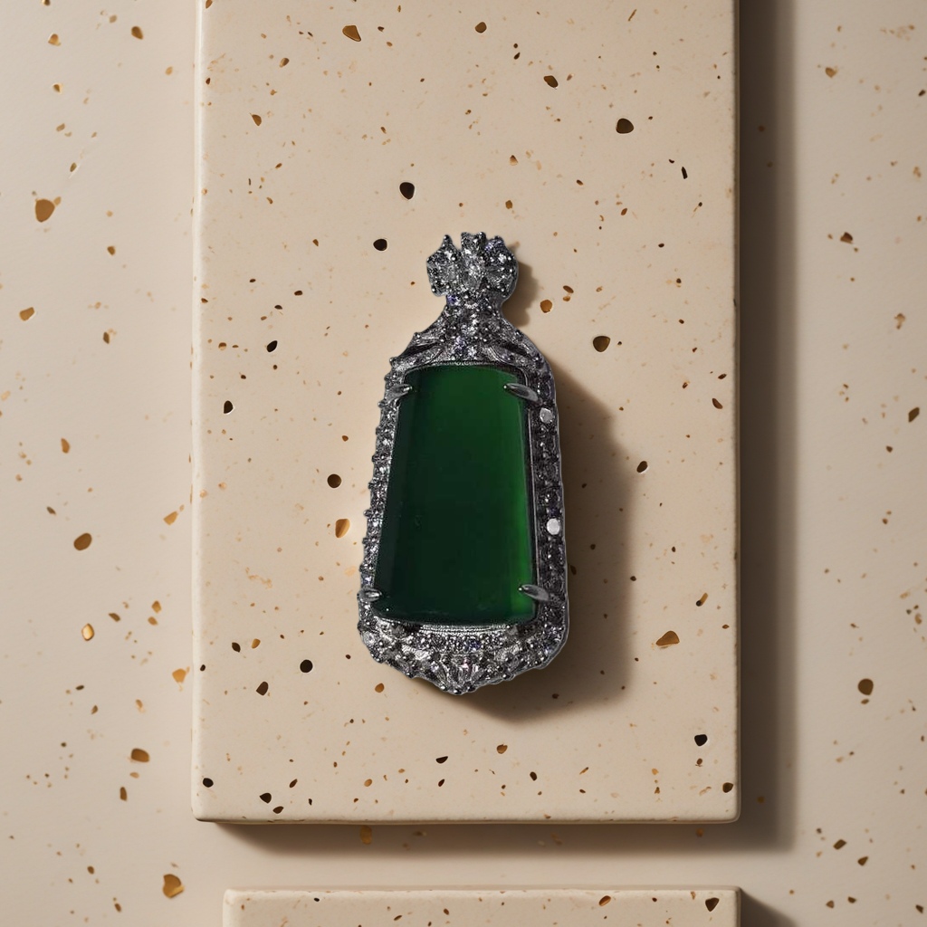 Natural green jade pendant, A-grade ice-type Zhengyang green, no cracks, exquisite gift box set Specification image