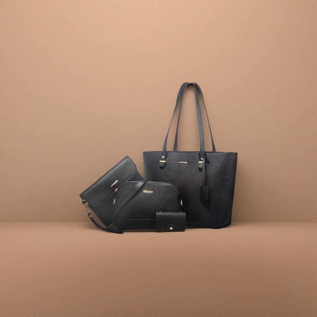 Black handbag set, a simple and versatile single-shoulder crossbody bag for women's commuting Application Scenario