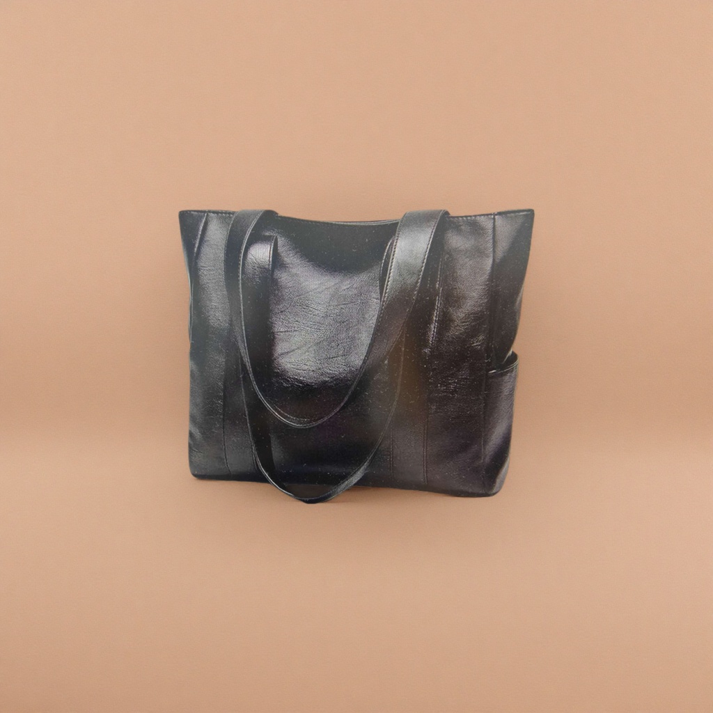 Negro tote bolsa de gran capacidad commuter b/l hombro mujer moda bolsas versátiles Specification image