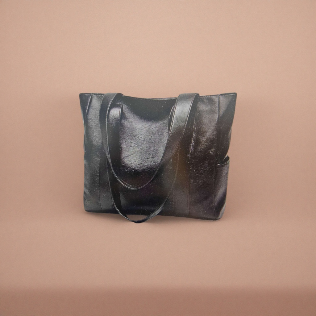 Negro tote bolsa de gran capacidad commuter b/l hombro mujer moda bolsas versátiles Application Scenario
