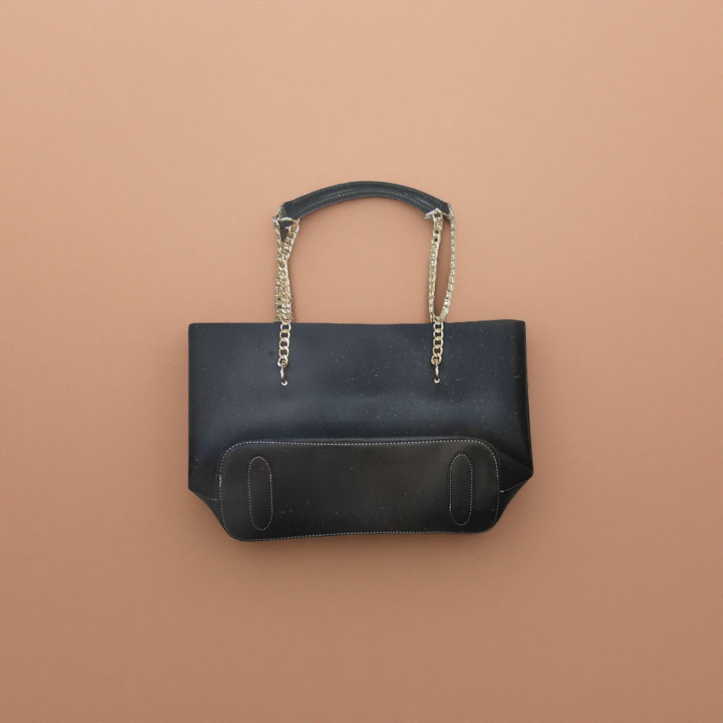 Black handbag, leather, large-capacity business trip tote bag details Picture