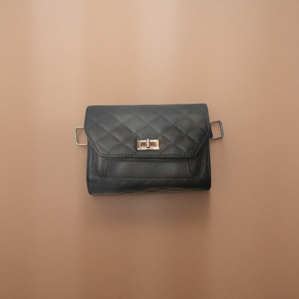 Black diamond-patterned mini handbag for women, fashionable and versatile, single-shoulder crossbody mini handbag details Picture