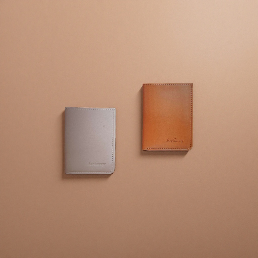 Pink and orange dual-color leather ladies' wallet, fashionable, simple, large-capacity, short style Specification image