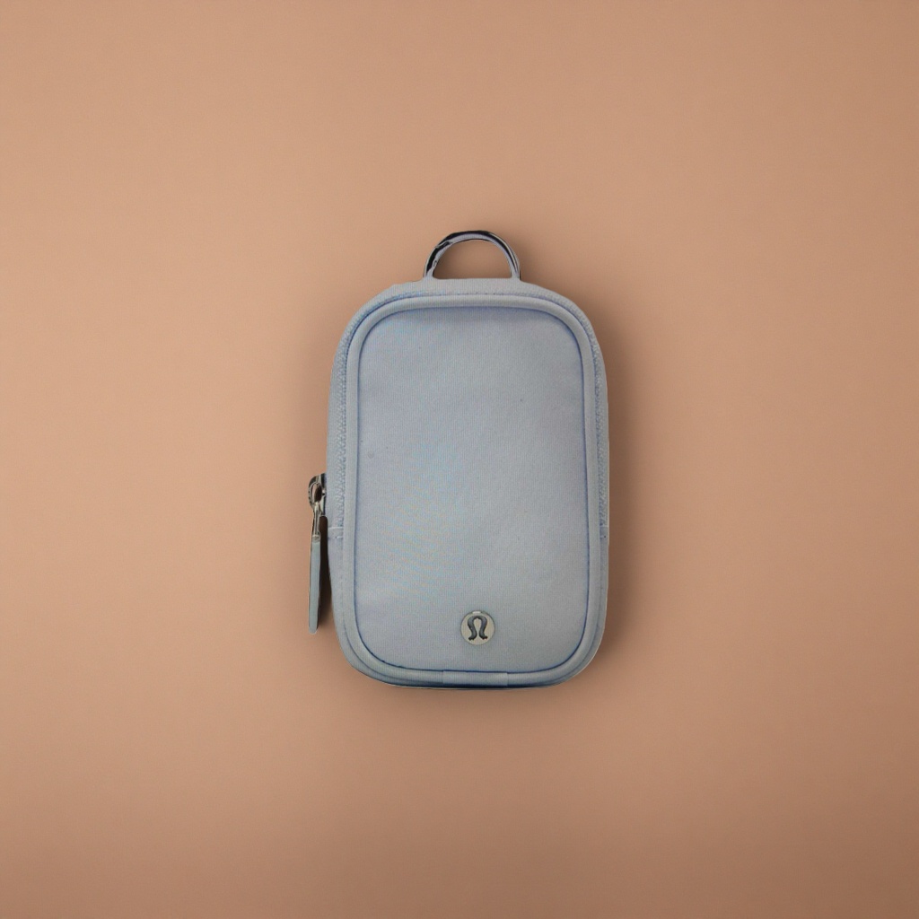Lululemon light blue yoga fitness storage bag, portable folding multi-functional sports bag details Picture