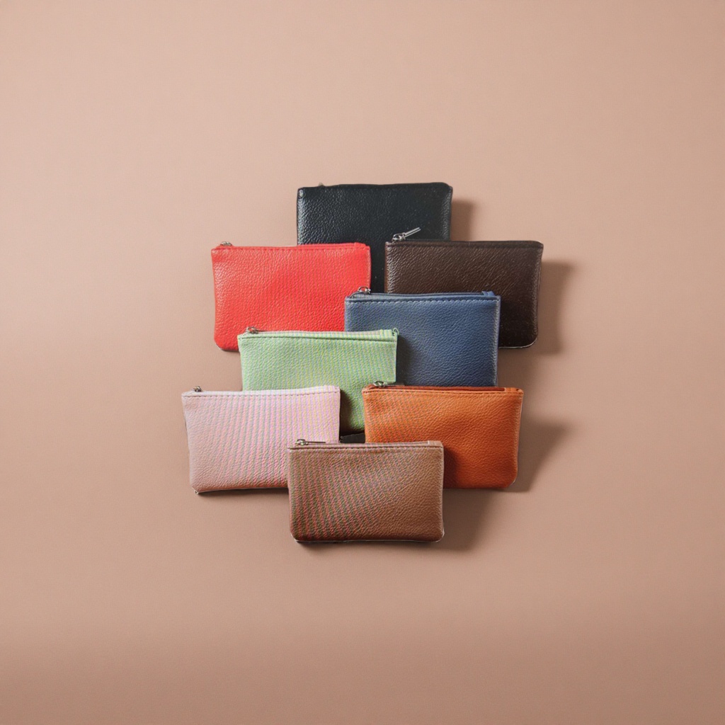 Colorful texture coin purse set, multi-functional, compact and portable storage for women Application Scenario