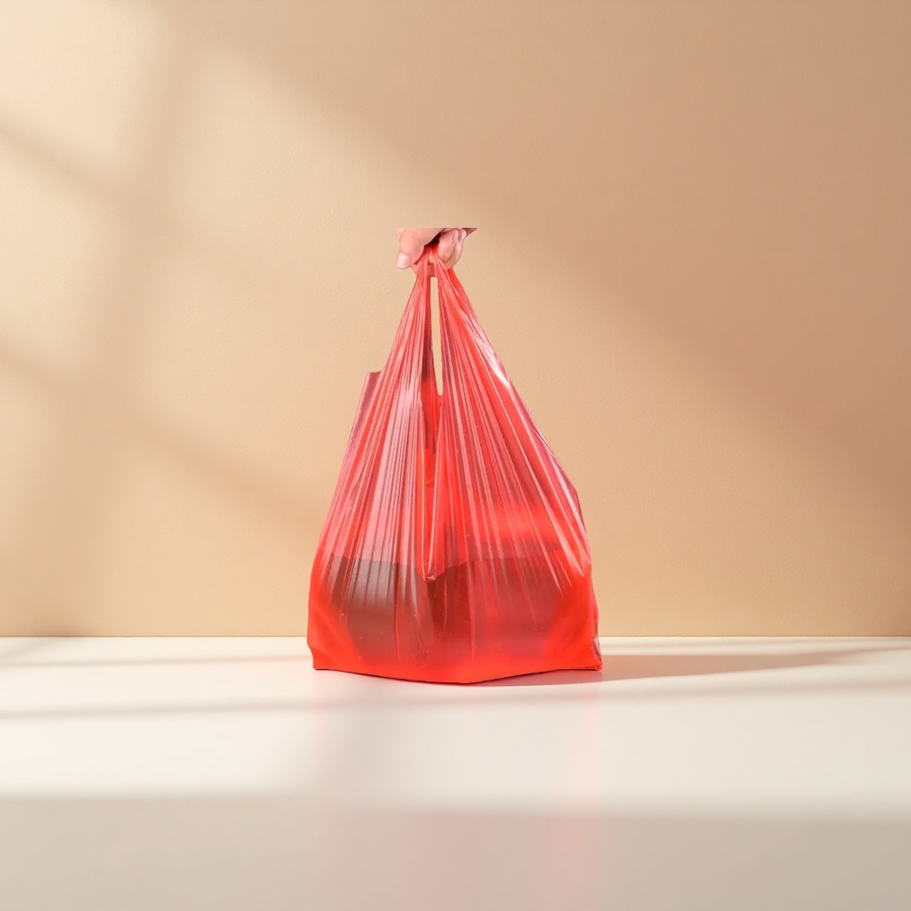 Red thickened plastic bag, large household eco-friendly load-bearing garbage bag Application Scenario