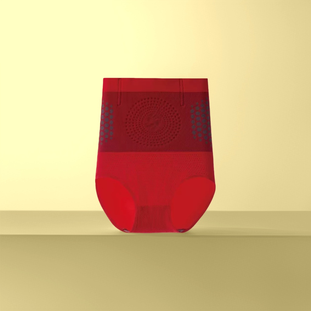 Red high-waisted shaping underpants for women can flatten the abdomen, lift the buttocks, make them look slimmer, leave no trace, and are comfortable and breathable