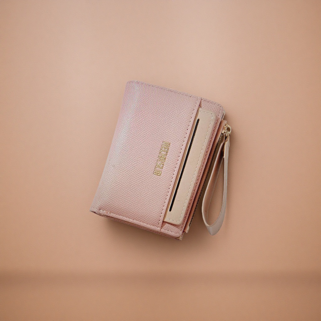 The pink small wallet for women is simple and fashionable. It is small and portable details Picture