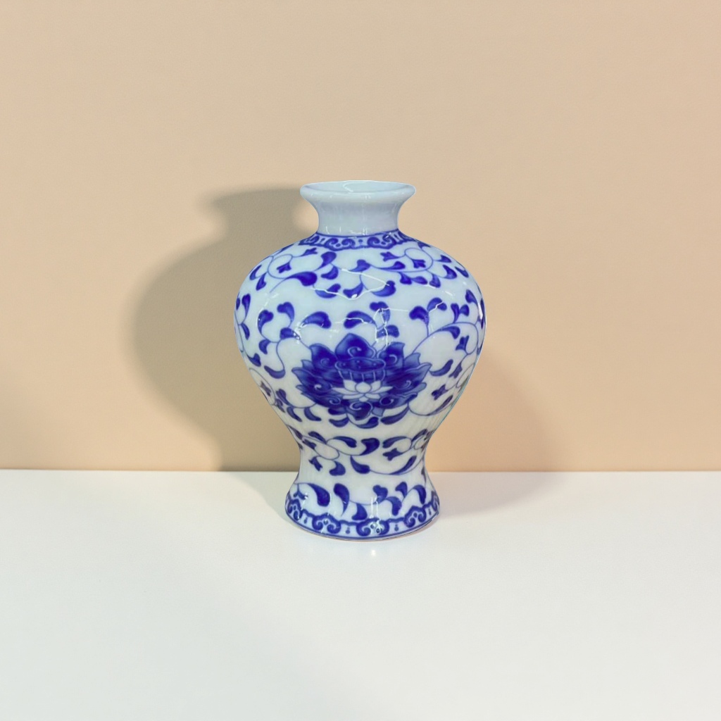 青花瓷瓶陶瓷摆件家居装饰客厅玄关复古中式工艺品