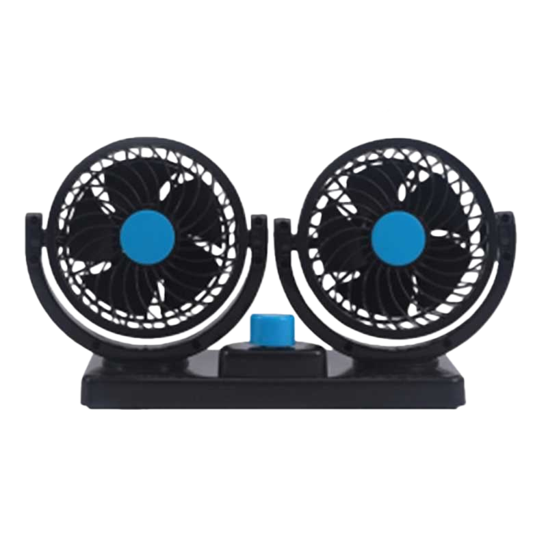 Black dual-head fan, home silent desktop small fan, adjustable speed and rechargeable Item Picture