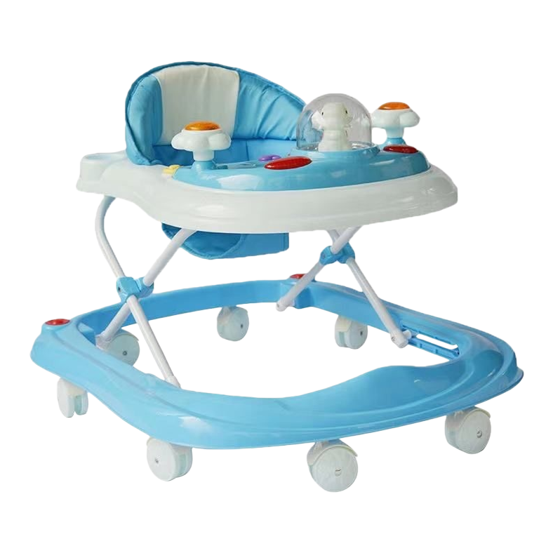 Andador azul del bebé engrosado material de PP plegable y portátil entrenamiento interior para el hogar Item Picture