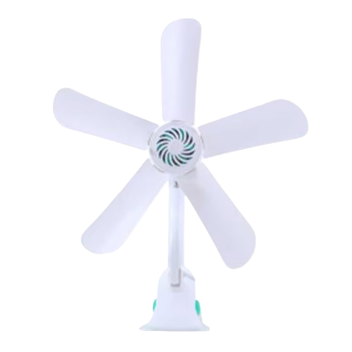 White five-blade fan, silent floor fan, home energy-saving, suitable for bedrooms and living rooms Item Picture