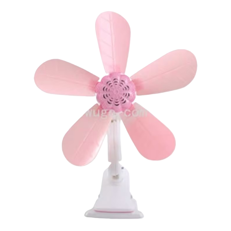 Pink five-blade fan, home silent floor fan, desktop small fan, summer cooling wonder Item Picture